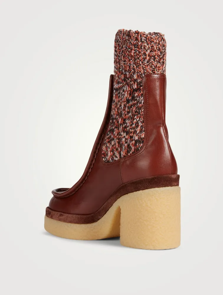 Jamie Platform Leather Chelsea Boots