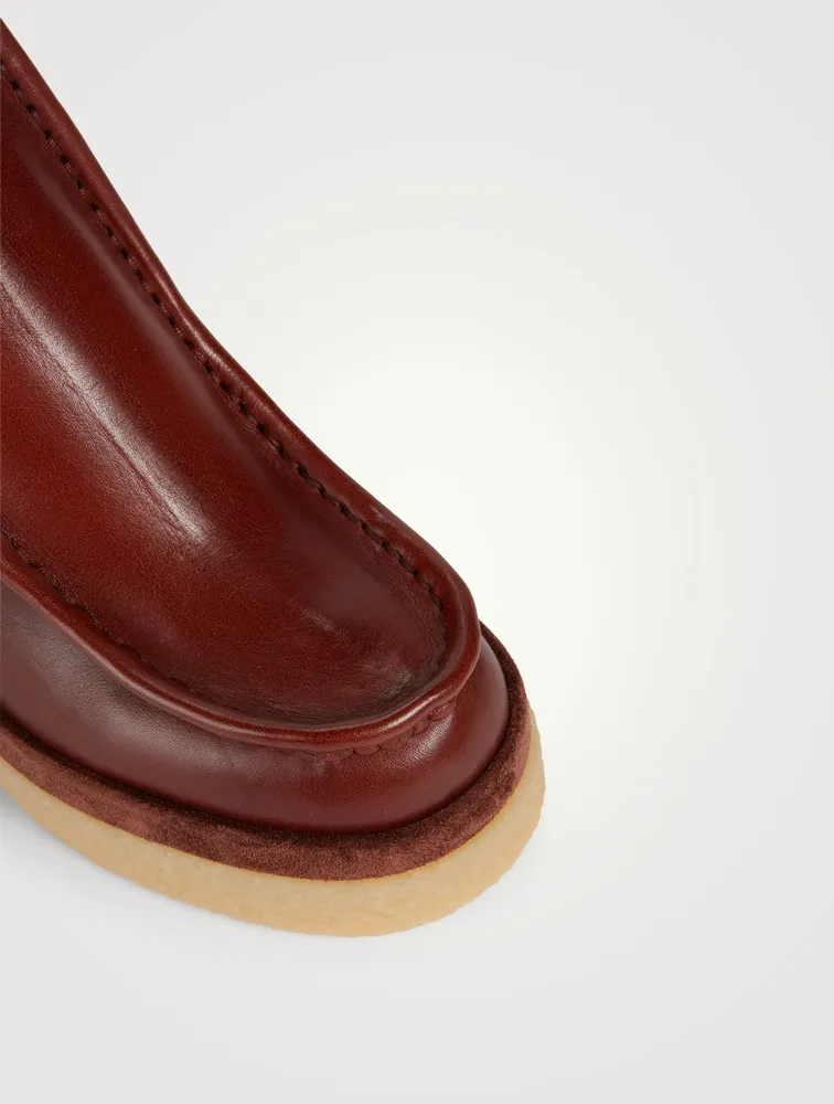 Jamie Platform Leather Chelsea Boots
