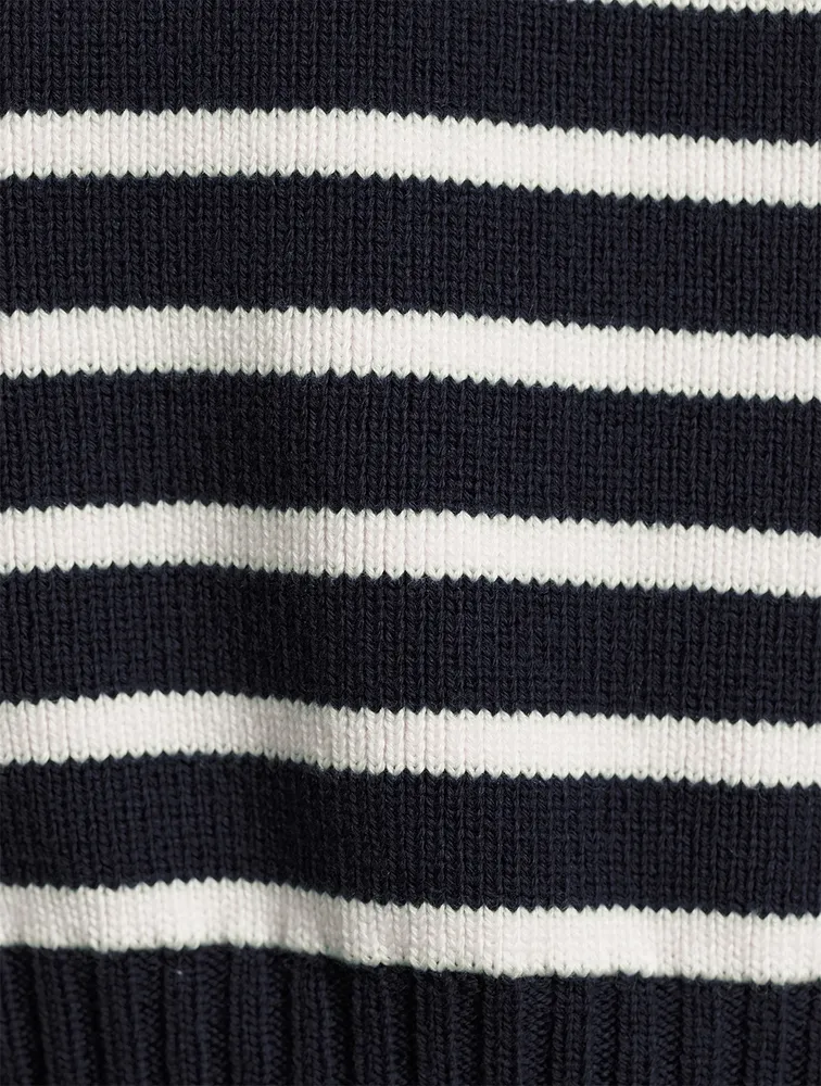 Wool And Cotton Crochet Patch Sweater