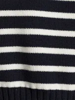Wool And Cotton Crochet Patch Sweater