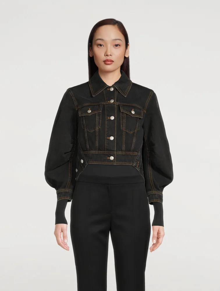 Cocoon Cropped Denim Jacket