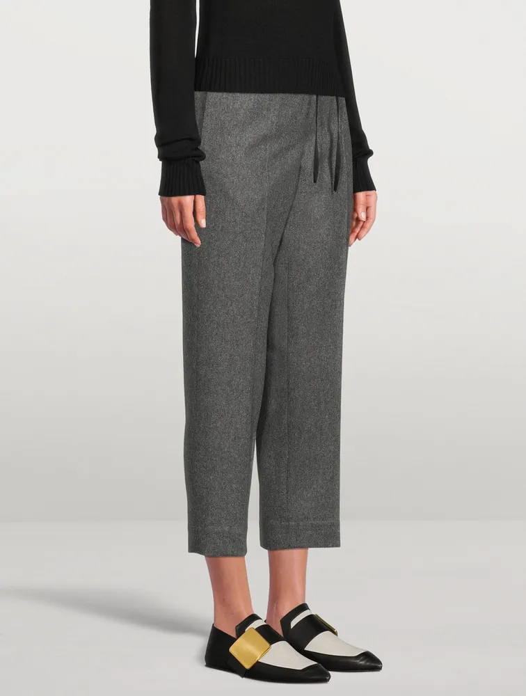 Wool Cropped Pants