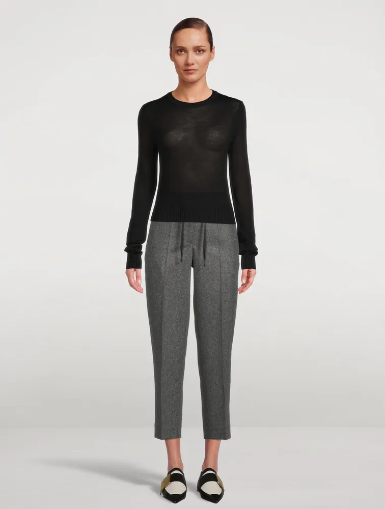 Wool Cropped Pants