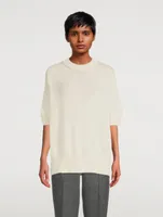 Cashmere Short-Sleeve Sweater