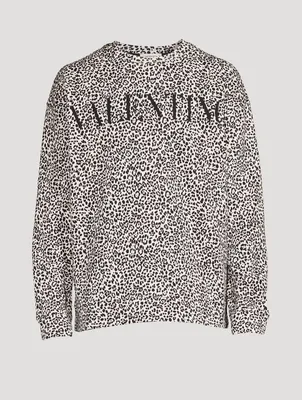 Long-Sleeve Sweatshirt Animal Print
