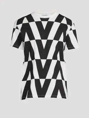 Tee-shirt en coton à imprimé VLTN