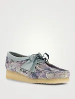 Wallabee Suede Lace-Up Shoes Floral Print