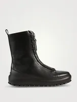 Leather Dual Lace Combat Boots