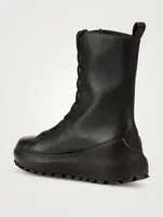 Leather Dual Lace Combat Boots