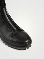 Leather Dual Lace Combat Boots
