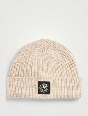 Wool Beanie With Patch