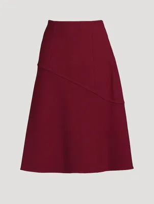 Virgin Wool Midi Skirt