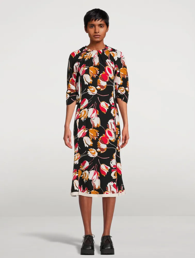 Cady Midi Dress Windblown Print