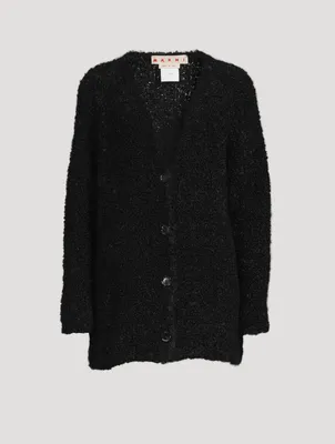 Mohair Knit Oversized Cardigan