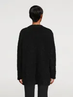 Mohair Knit Oversized Cardigan