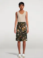 Cotton High-Waisted Printed Skirt