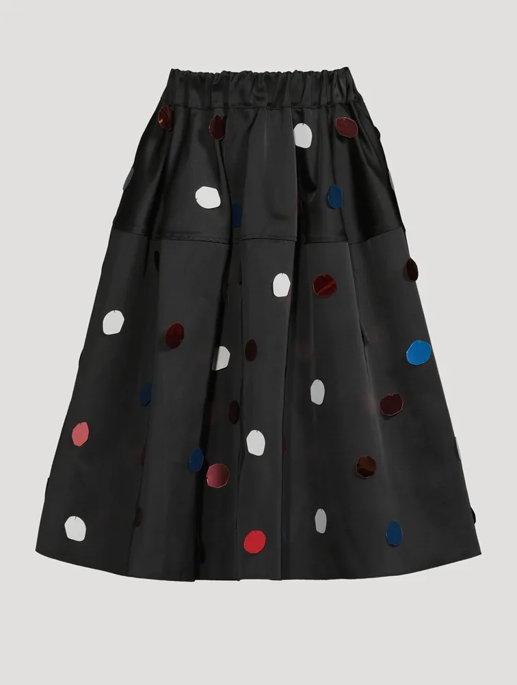 Balloon Midi Skirt With Sequins