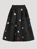 Balloon Midi Skirt With Sequins