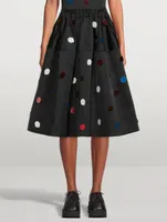 Balloon Midi Skirt With Sequins