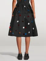 Balloon Midi Skirt With Sequins