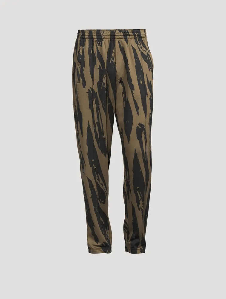 Oversized Pants Pleat Camo Print