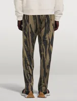 Oversized Pants Pleat Camo Print