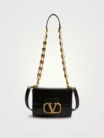 VLOGO Stud Leather Shoulder Bag