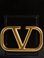 VLOGO Stud Leather Shoulder Bag