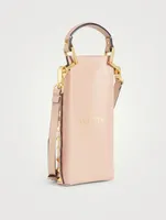 Rockstud Leather Crossbody Phone Bag