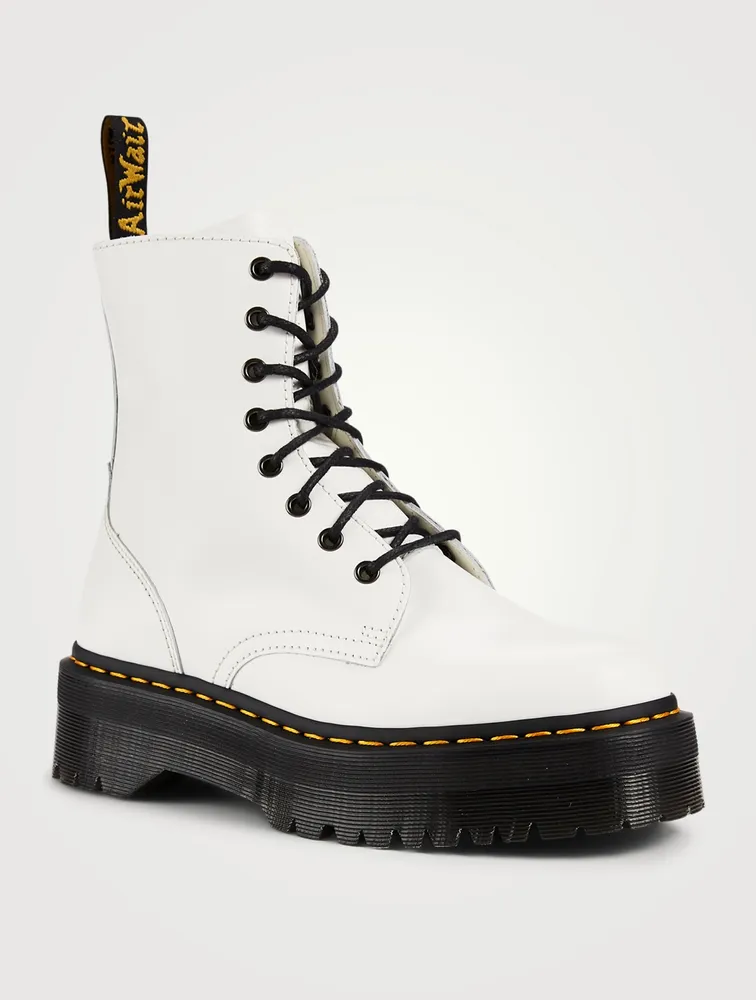 Jadon Leather Lace-Up Platform Ankle Boots