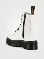 Jadon Leather Lace-Up Platform Ankle Boots