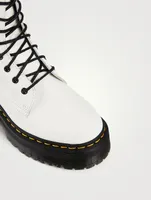 Jadon Leather Lace-Up Platform Ankle Boots