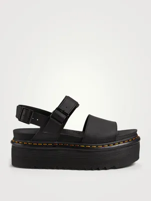 Voss Quad Leather Platform Sandals