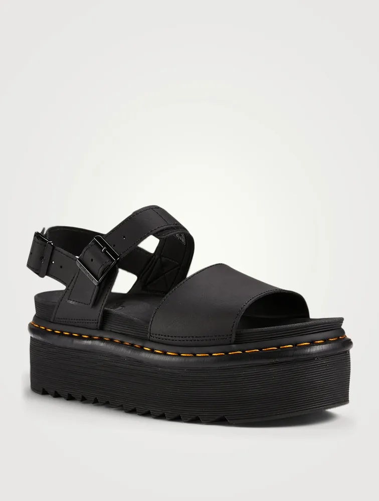 Voss Quad Leather Platform Sandals