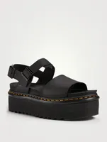 Voss Quad Leather Platform Sandals