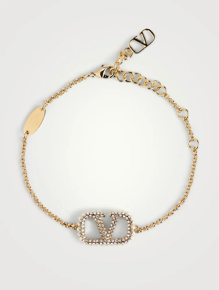 VLOGO Chain Bracelet With Crystals