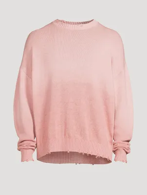 Cotton Distressed Sweater
