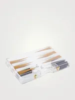 Lucite Backgammon Game Board