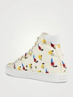 Malibu Canvas And Leather Sneakers Coup De Pinceau Print