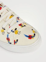 Malibu Canvas And Leather Sneakers Coup De Pinceau Print