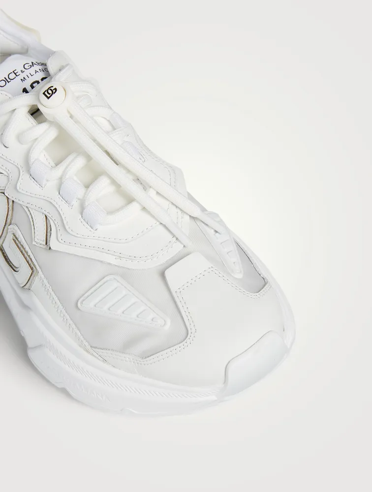 Daymaster Nylon Sneakers With Leather Details