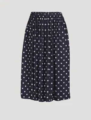 Midi Skirt Polka Dot Print