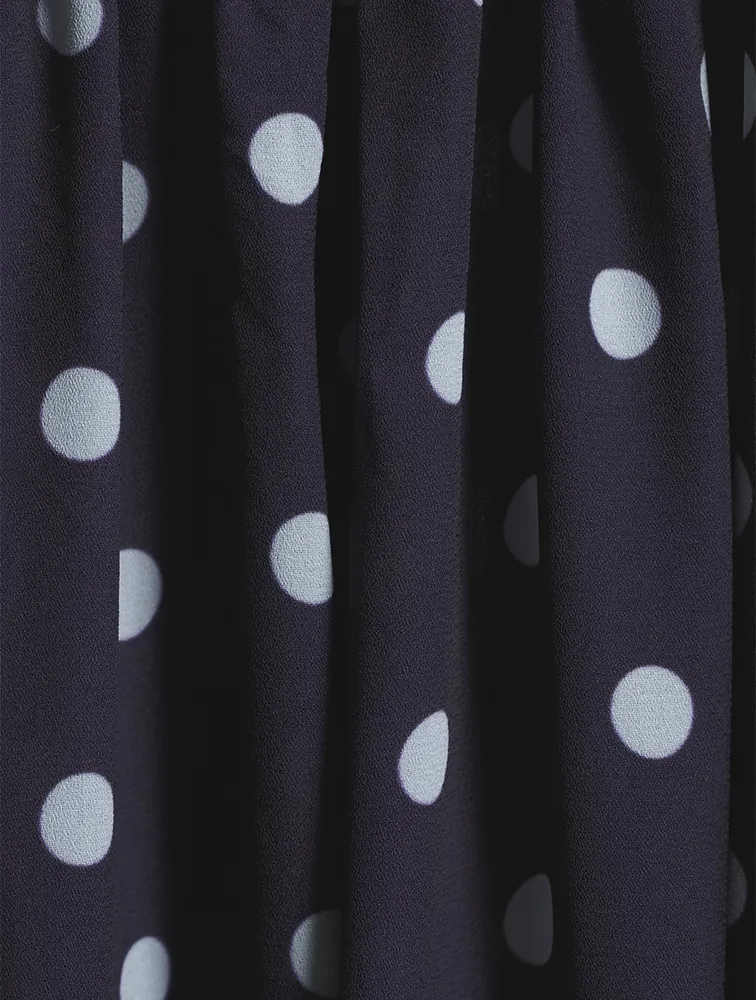 Midi Skirt Polka Dot Print