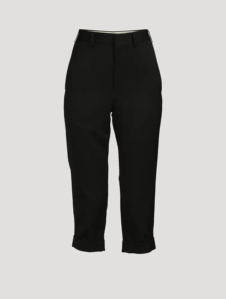 Cropped Wool Trousers