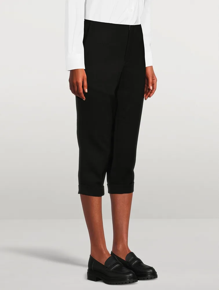 Cropped Wool Trousers