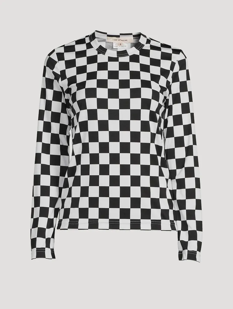 Long-Sleeve T-Shirt Check Print