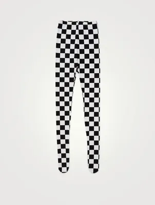 2-Way Jersey Leggings Check Print