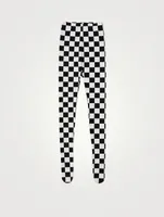 2-Way Jersey Leggings Check Print