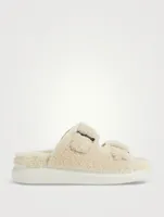 Hybrid Shearling Slide Sandals