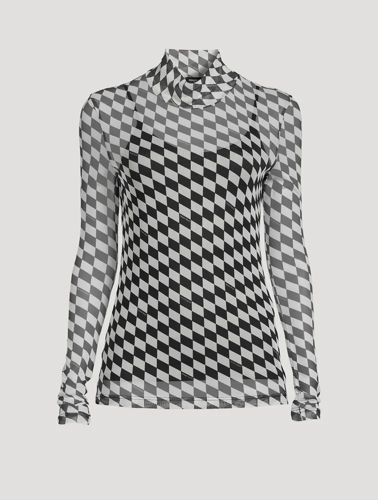 PXL Mesh Mockneck Top